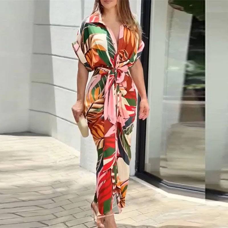Fern - Vestido con Cuello Volante de Cintura Alta