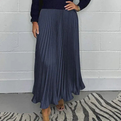 CAMILLA – VESTIDO MAXI CON SUÉTER Y FALDA PLISADA