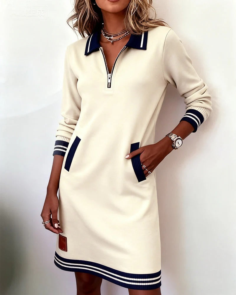 Elara | Vestido Midi de Manga Larga
