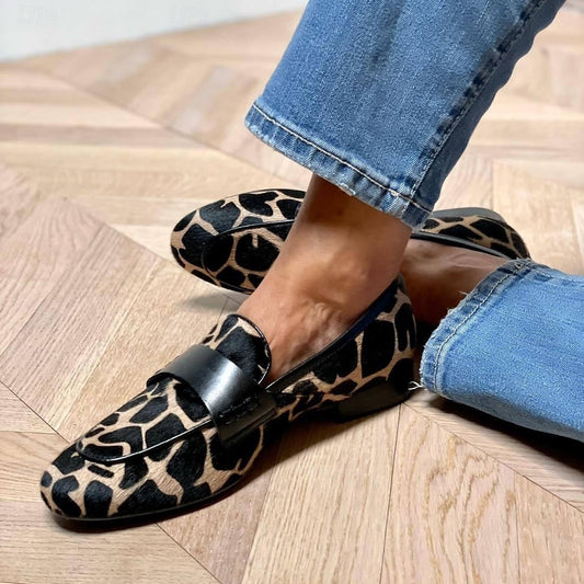 Katherina - Elegantes mocasines con detalle negro para mujeres