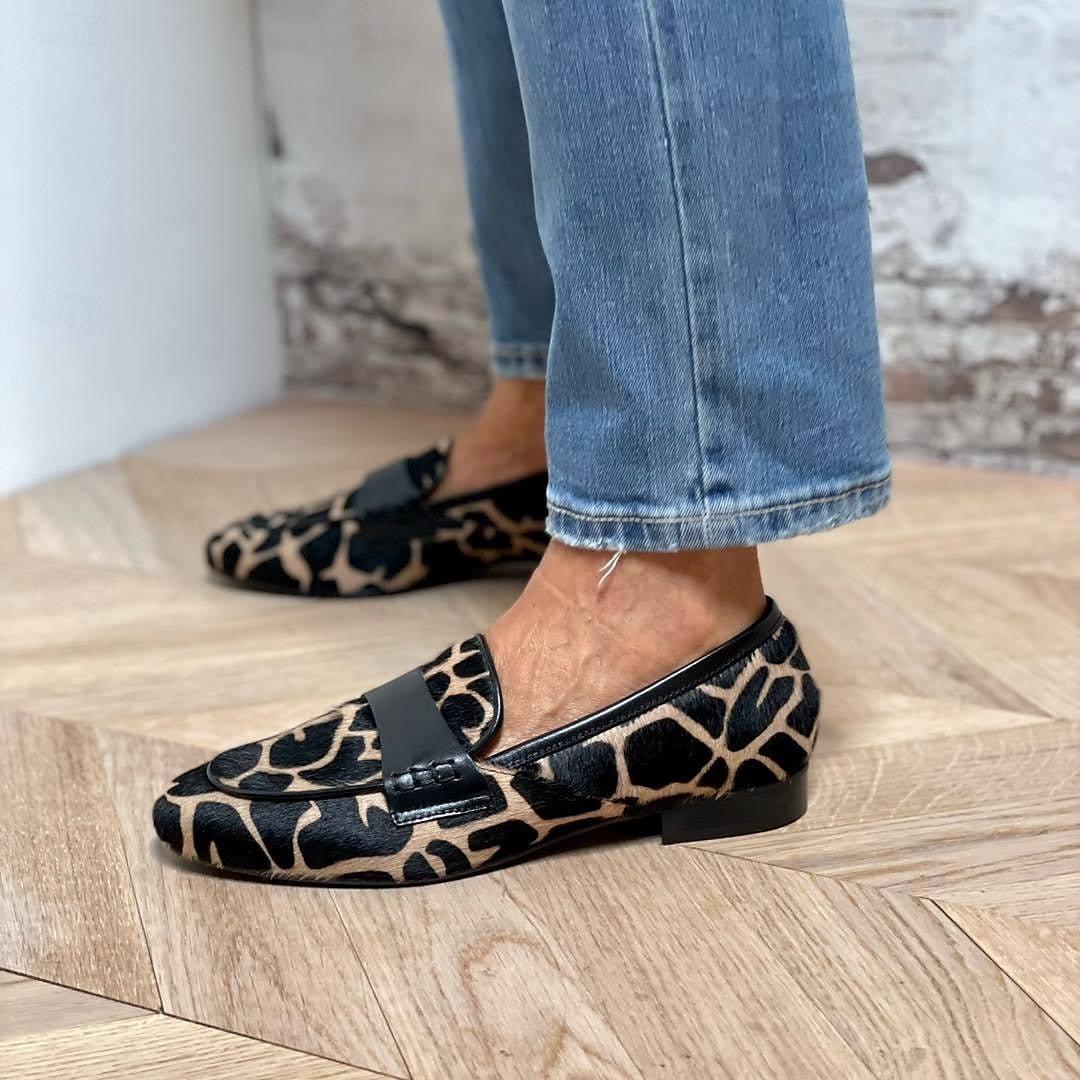Katherina - Elegantes mocasines con detalle negro para mujeres