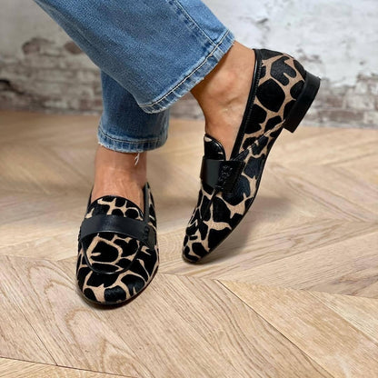 Katherina - Elegantes mocasines con detalle negro para mujeres