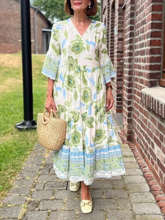 AROME - VESTIDO ESTILOSO CON ESCOTE EN V