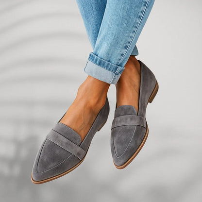 Annalise - Mocasines casuales con punta afilada para mujer