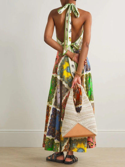 El Vestido Maxi Halter Boho Luxe