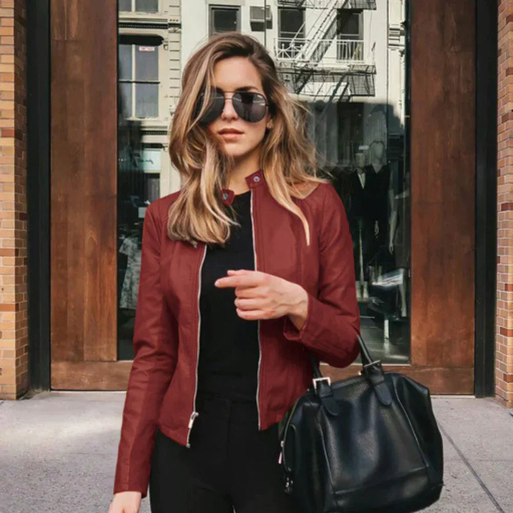 Sophia - Chaqueta de Cuero Italiana