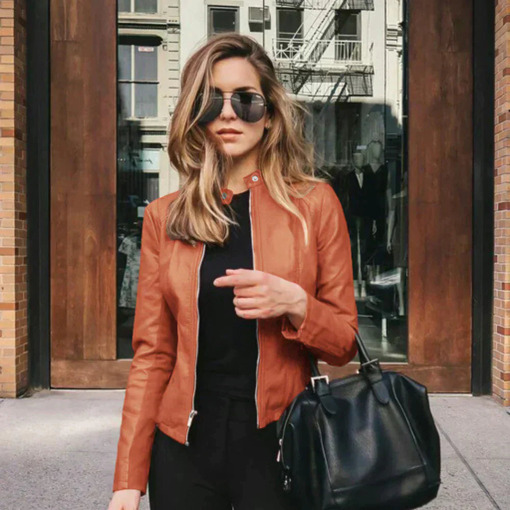 Sophia - Chaqueta de Cuero Italiana