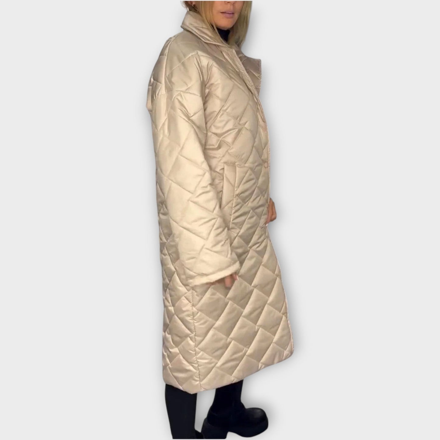 Chaqueta Acolchada Reversible con Forro de Leopardo