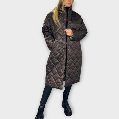 Chaqueta Acolchada Reversible con Forro de Leopardo