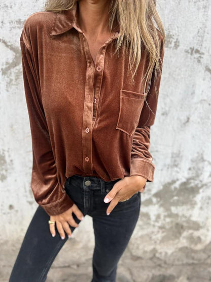 Kaya - Blusa de Terciopelo Elegante