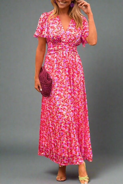 Hildegard | Vestido Maxi Romántico con Patrón Floral y Sensación Ligera