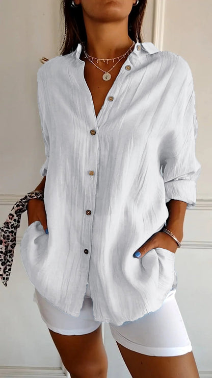 Sasha™ | Camisa Elegante con Pliegues