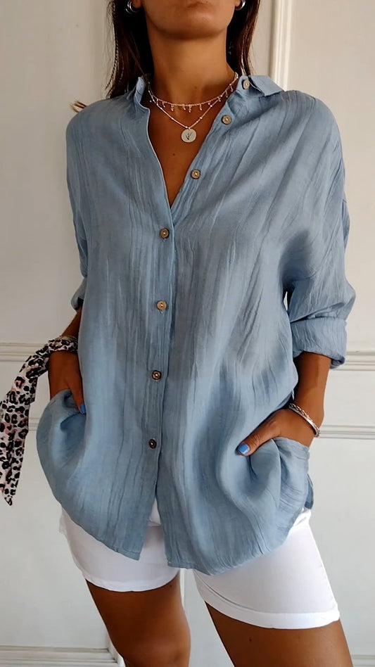 Sasha | Camisa Elegante con Estilo Plisado