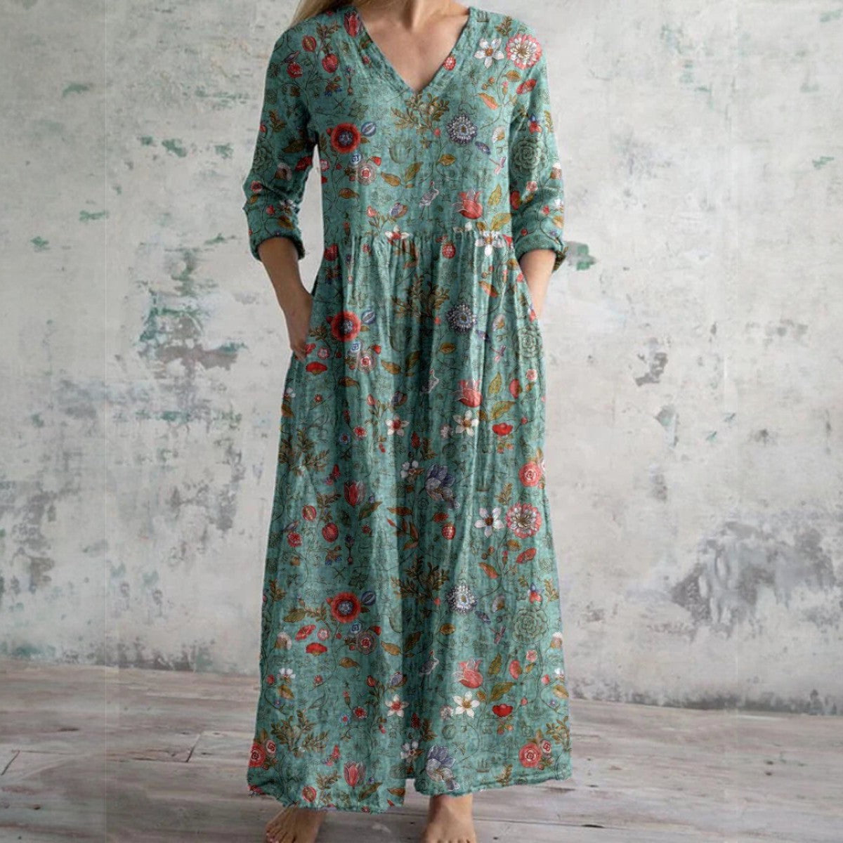 Ella – Vestido Floral Elegante de Calidad Premium