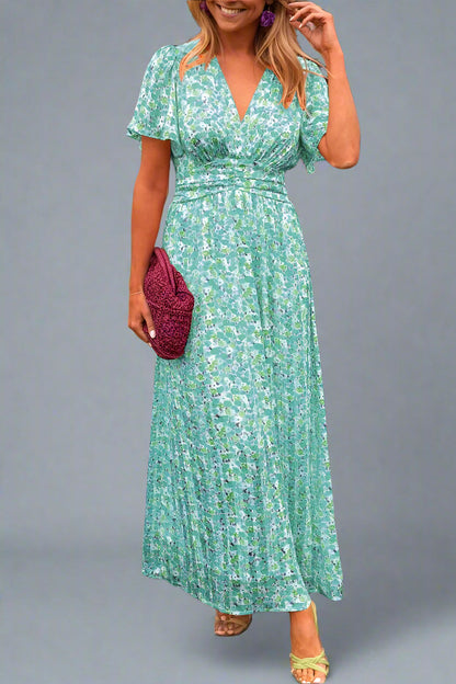 Hildegard | Vestido Maxi Romántico con Patrón Floral y Sensación Ligera