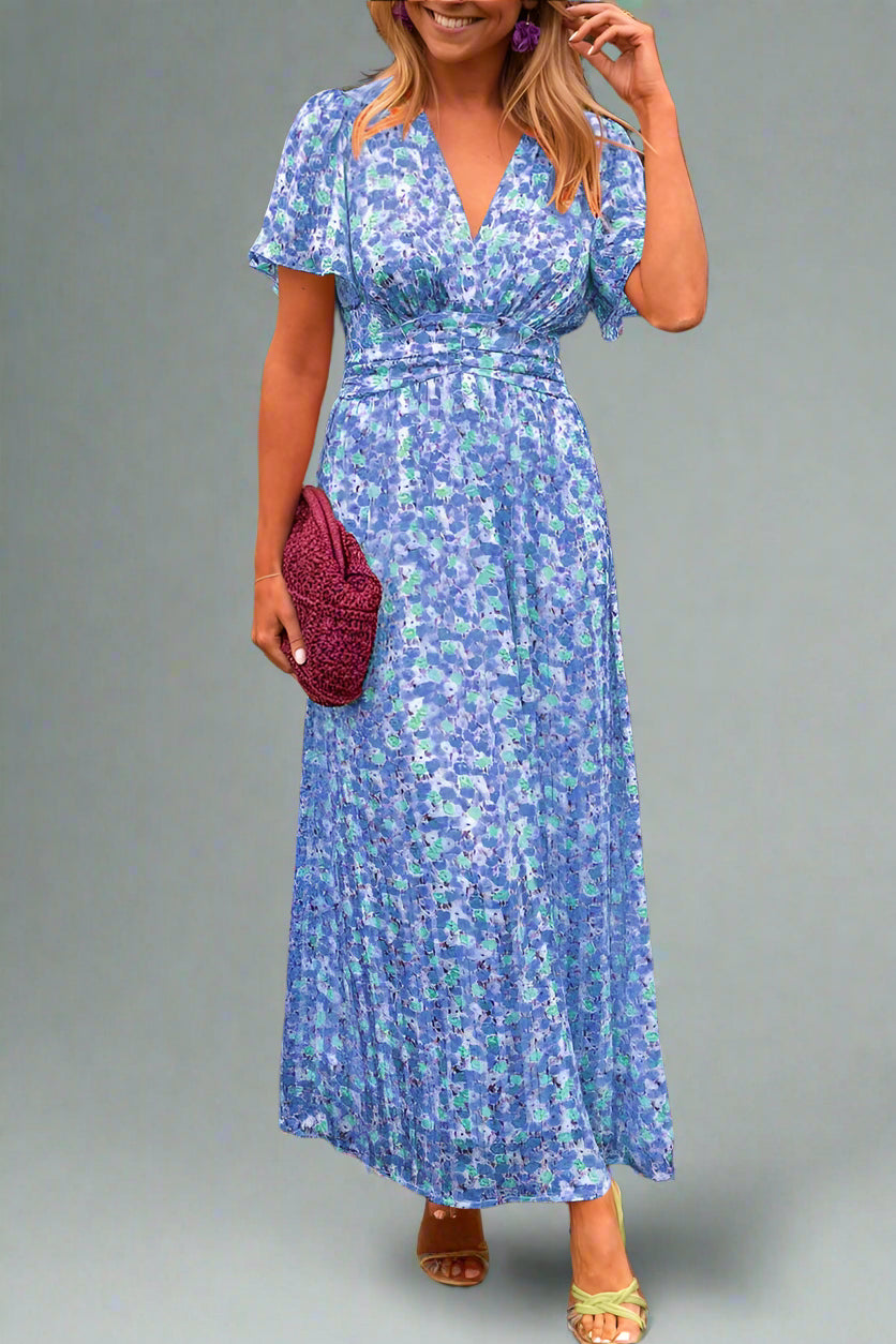 Hildegard | Vestido Maxi Romántico con Patrón Floral y Sensación Ligera