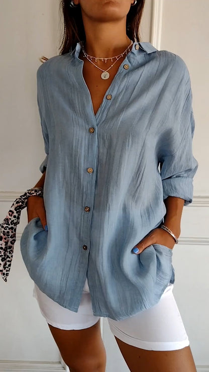 Sasha - Camisa Elegante con Estilo Plisado