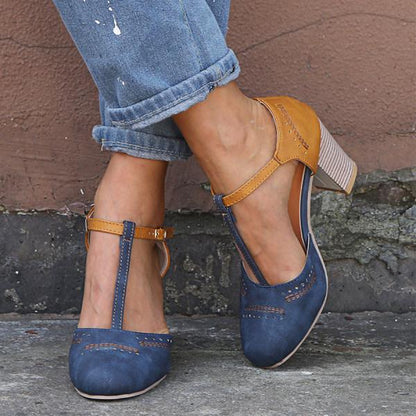 Clarina - Zapatos de tacón bloque elegante