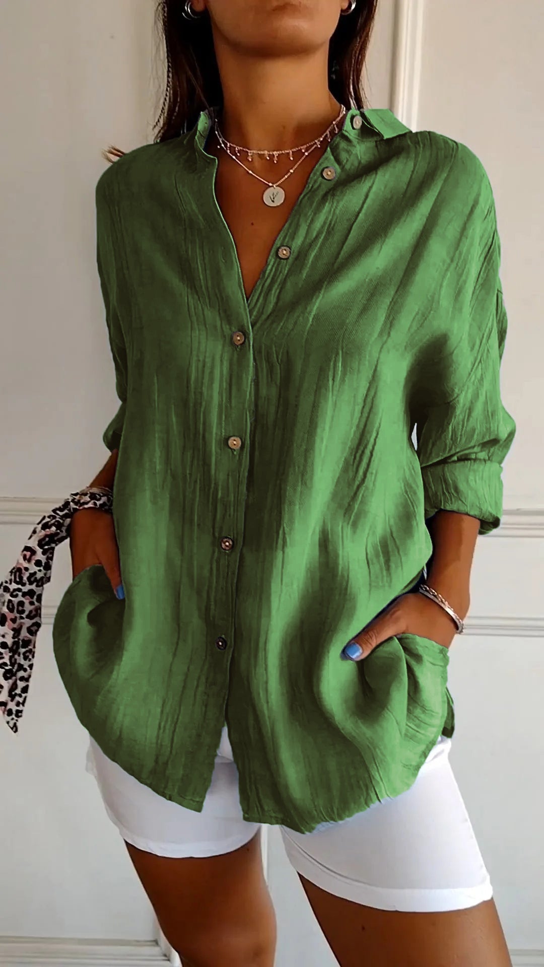 Sasha™ | Camisa Elegante Plisada