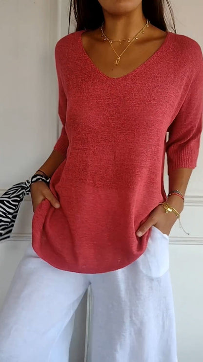 Top Primaveral con Escote en V