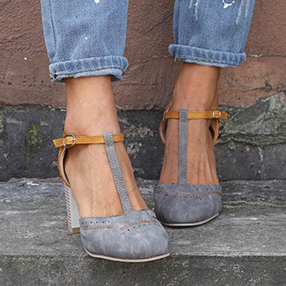 Clarina - Zapatos de tacón bloque elegante