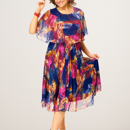 AYALA | VESTIDO DE CHIFFON CÓMODO TALLA PLUS