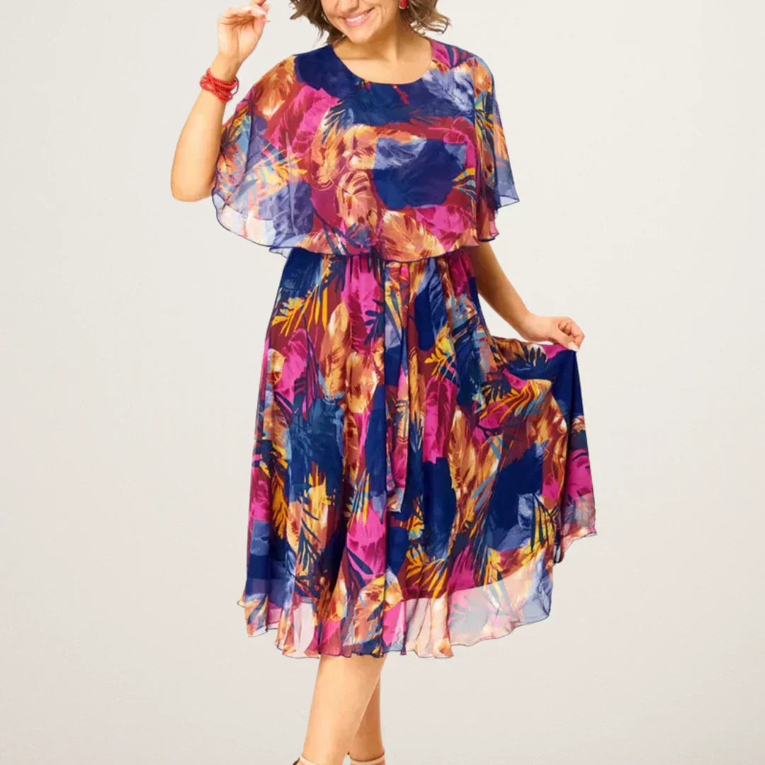 Yvonne - Elegante Vestido Midi Estilo Kimono