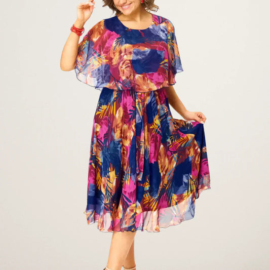 Yvonne - Elegante Vestido Midi Estilo Kimono