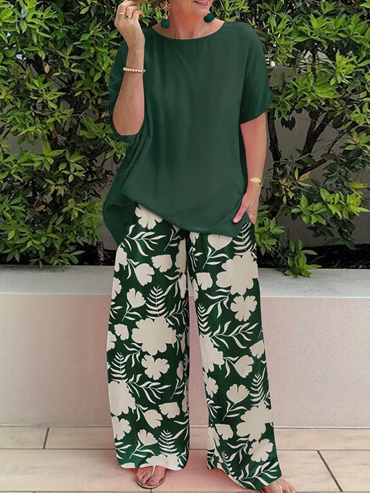 Bonnie - Conjunto floral elegante para estilo y confort