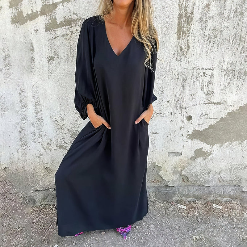 Ella | Vestido Boho Largo Con Bolsillos