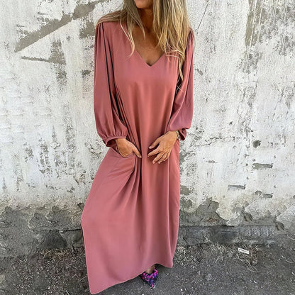 Ella | Vestido Boho Largo Con Bolsillos
