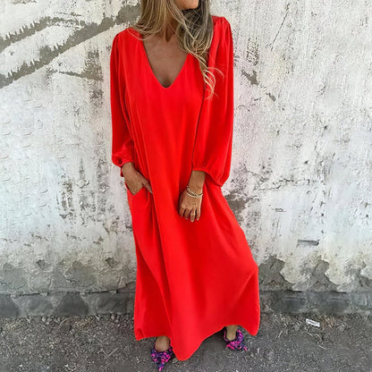Ella | Vestido Boho Largo Con Bolsillos