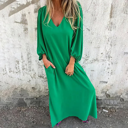 Ella | Vestido Boho Largo Con Bolsillos