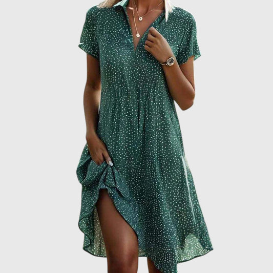 Mary - Vestido Midi de Manga Corta