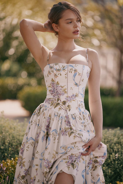 Kessara - Elegante Vestido Maxi de Verano con Tirantes Espagueti