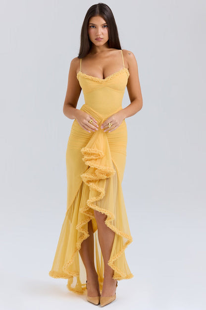 DELLA – VESTIDO CON VOLANTES DE INSPIRACIÓN VINTAGE