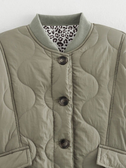 Nika™ | Abrigo con forro de estampado de leopardo
