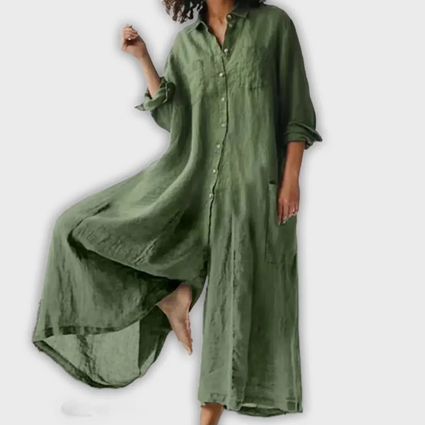 CECILIA – VESTIDO MAXI CON BOTONES RELAJADO