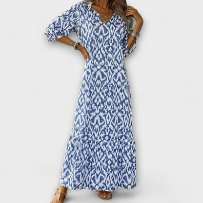ARIELLE – VIBRAS COSTERAS VESTIDO MAXI