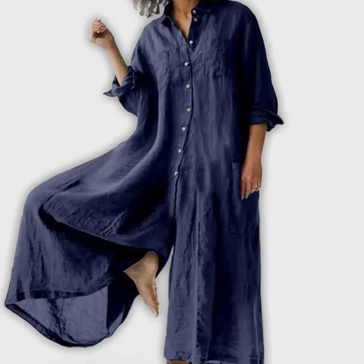 CECILIA – VESTIDO MAXI CON BOTONES RELAJADO