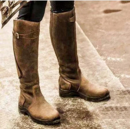 Botas de Mujer Impermeables hasta la Rodilla con Correa y Suela Antideslizante