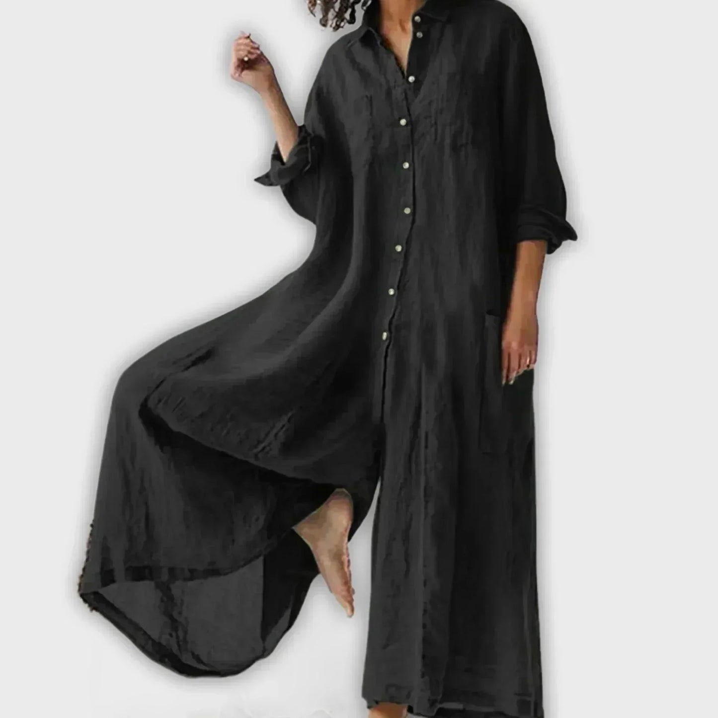 CECILIA – VESTIDO MAXI CON BOTONES RELAJADO