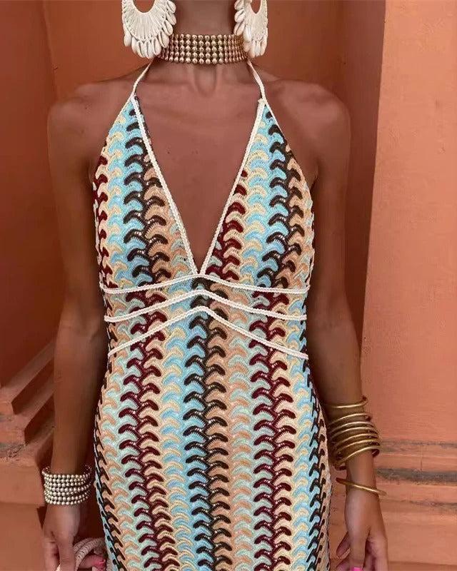 ARLETTE – VESTIDO TUNIC DE CROCHET BOHO PARA PLAYA