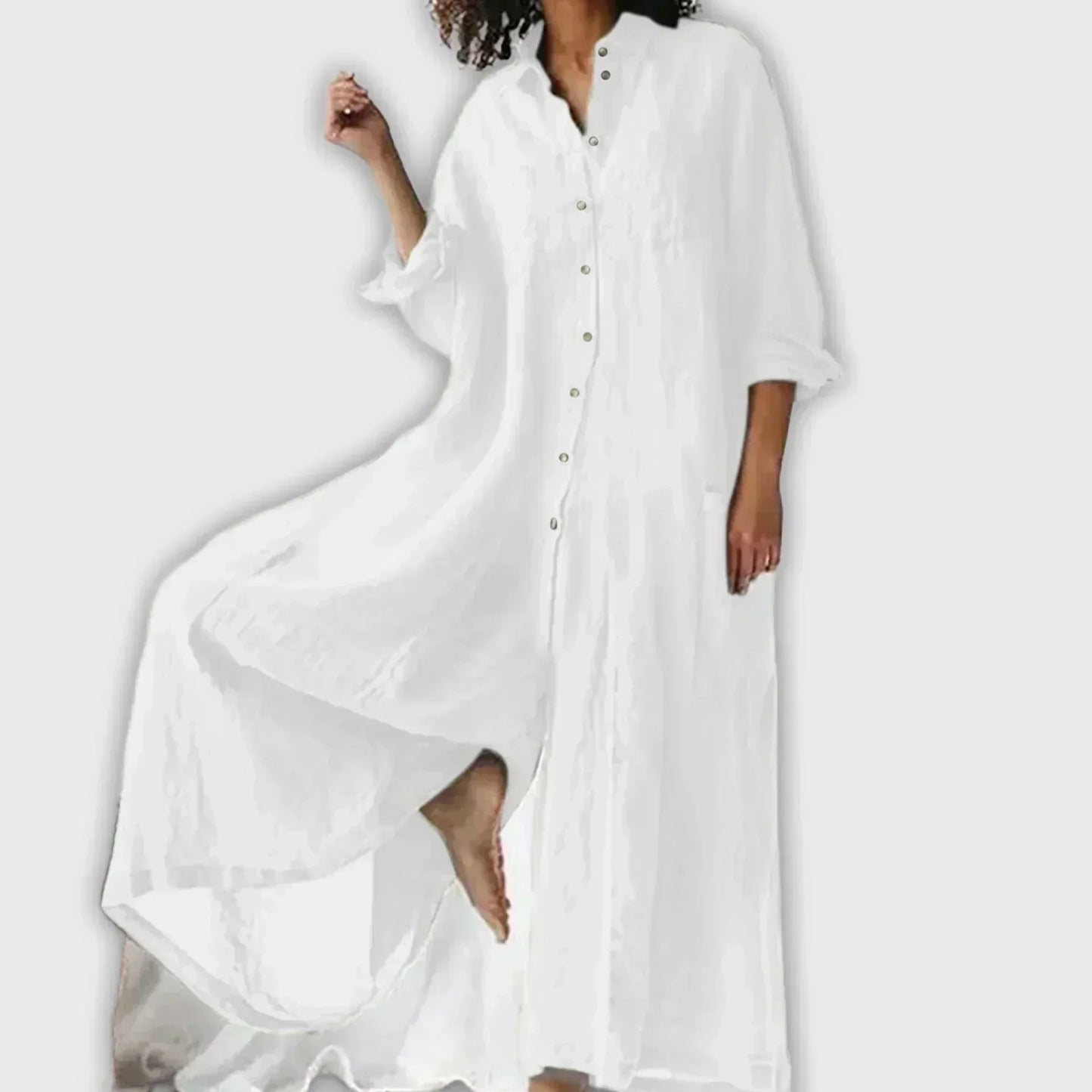 CECILIA – VESTIDO MAXI CON BOTONES RELAJADO