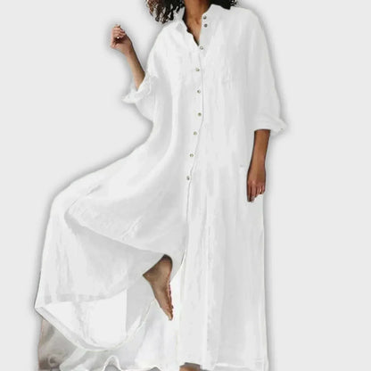 CECILIA – VESTIDO MAXI CON BOTONES RELAJADO