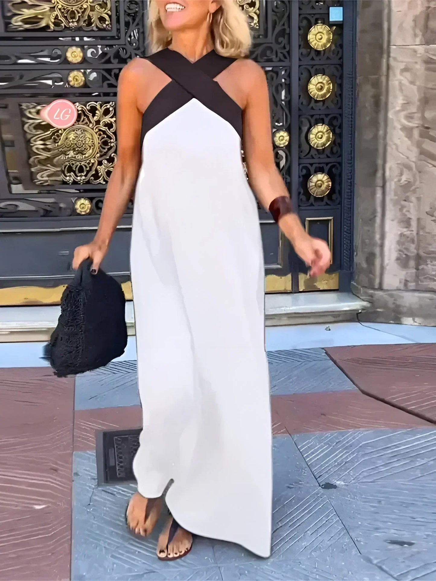 Quirine™ | Vestido Maxi con Cruce Frontal.