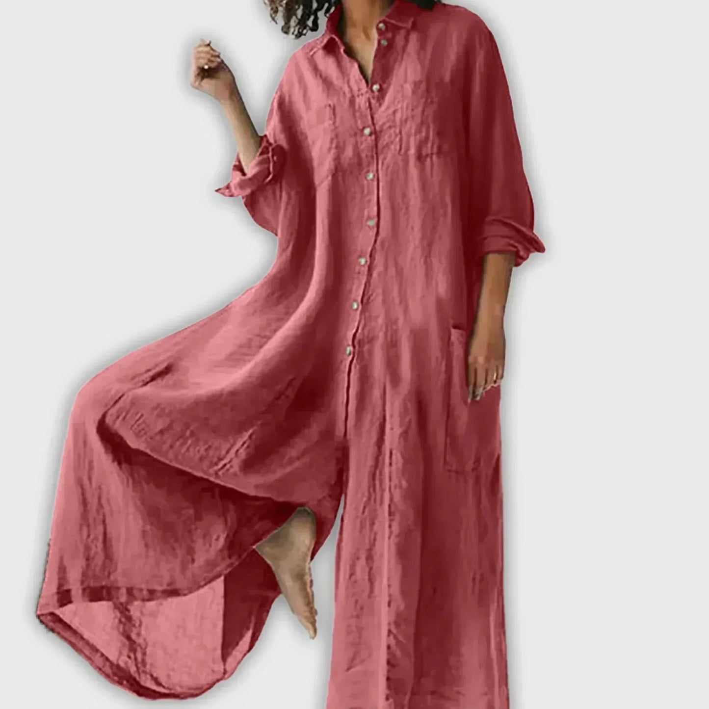 CECILIA – VESTIDO MAXI CON BOTONES RELAJADO