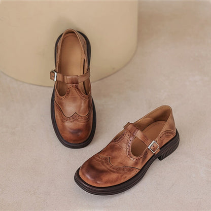 Elvara | Elegante Mary Jane de Cuero
