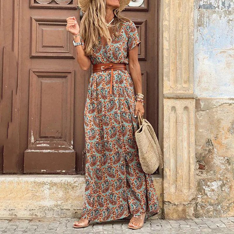 Giselle – Vestido Maxi Ibiza (Incluye Cinturón)