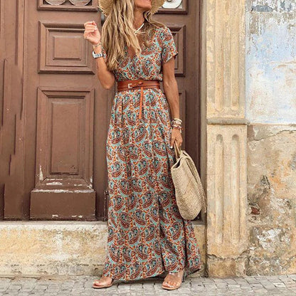 Giselle – Vestido Maxi Ibiza (Incluye Cinturón)